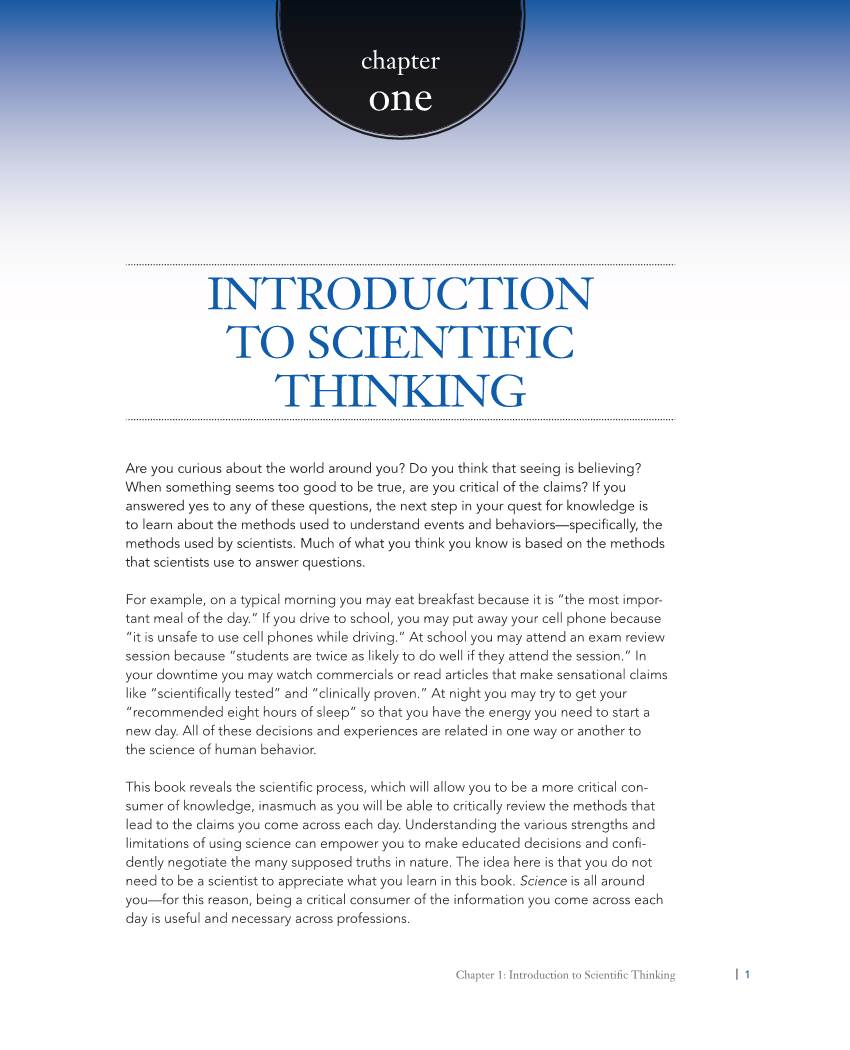 Introduction to Scientific Thinking