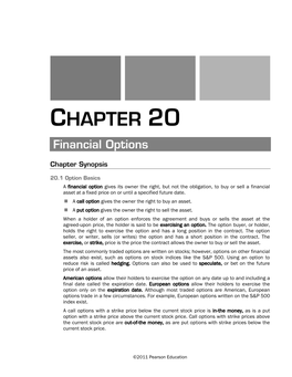 CHAPTER 20 Financial Options
