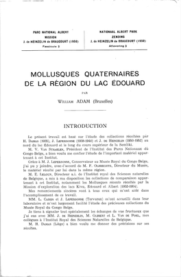 Mollusques Quaternaires De La Région Du Lac Edouard