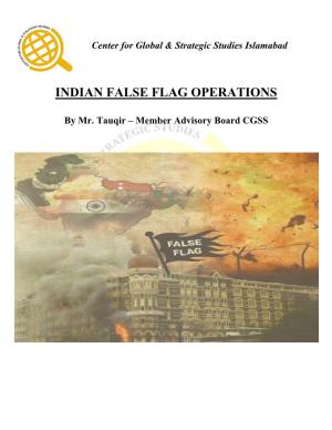 Indian False Flag Operations