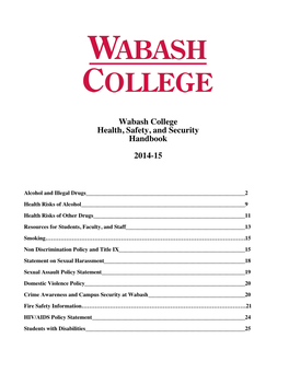 Health, Safety Booklet 14-15
