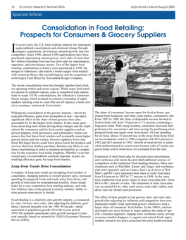 Consolidation in Food Retailing: Prospects for Consumers & Grocery Suppliers