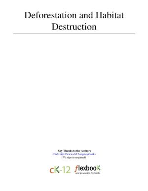 Deforestation and Habitat Destruction