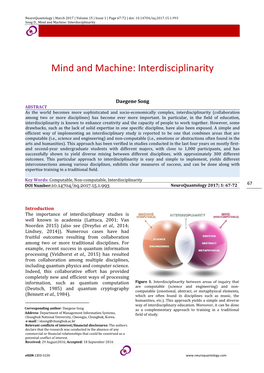Mind and Machine: Interdisciplinarity