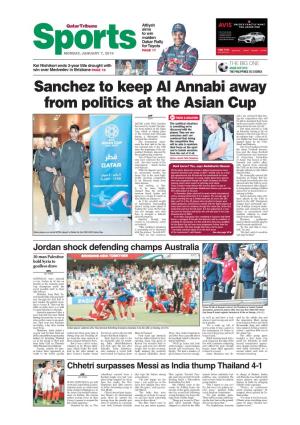 Sanchez to Keep Al Annabi Away from Politics at the Asian Cup