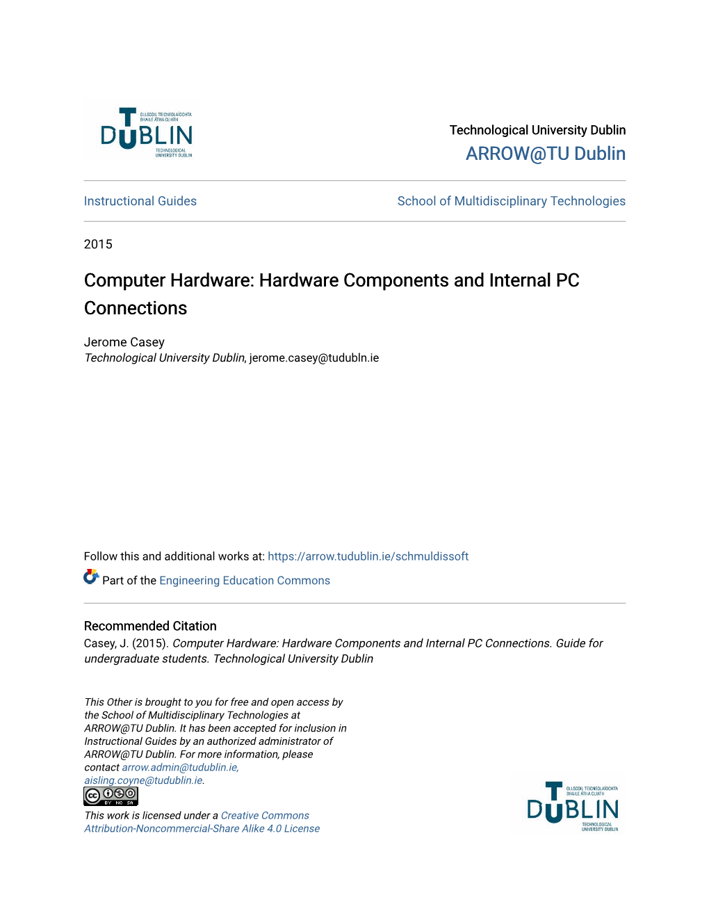 Hardware Components and Internal PC Connections