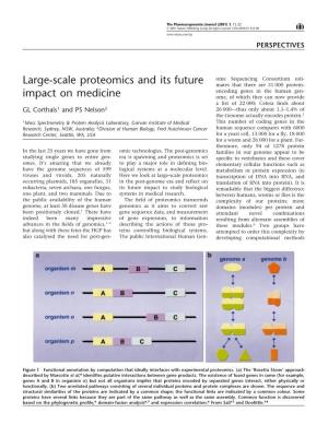 Large-Scale Proteomics and Its Future Impact on Medicine