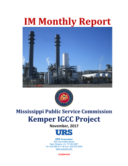 Kemper IGCC Project November, 2017