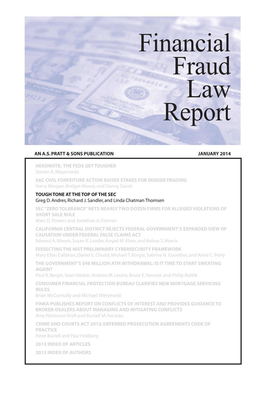 Financial Fraud Law Report