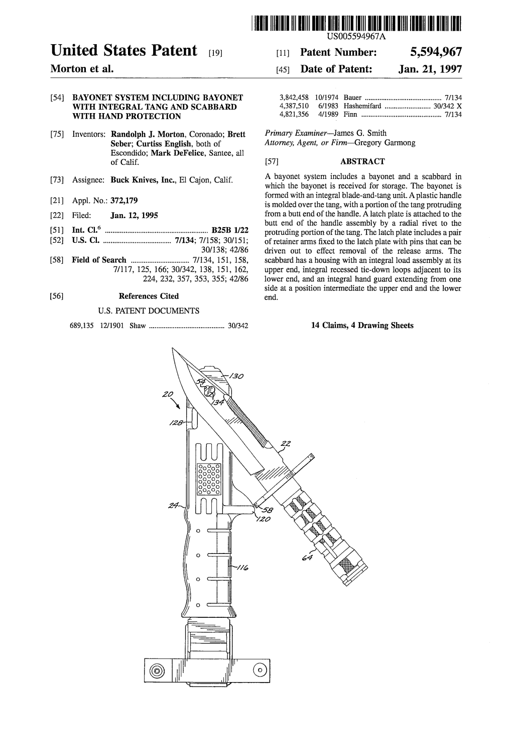 III III IIII USOO5594967A United States Patent (19) 11) Patent Number: 5,594,967 Morton Et Al