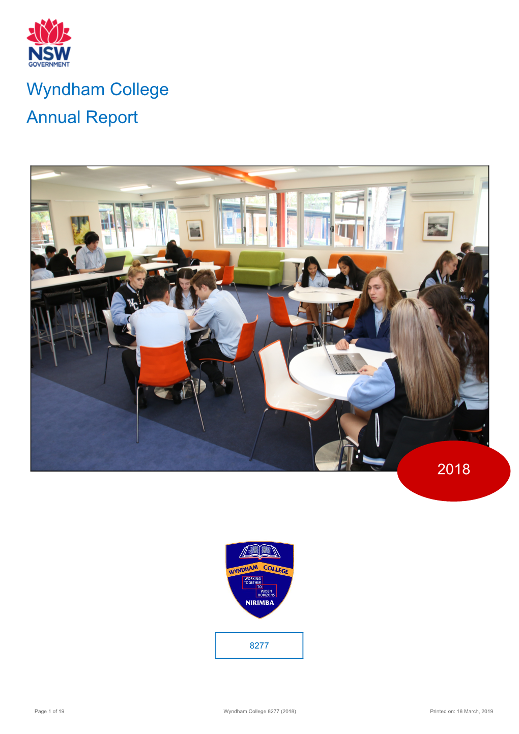 2018 Wyndham College Annual Report