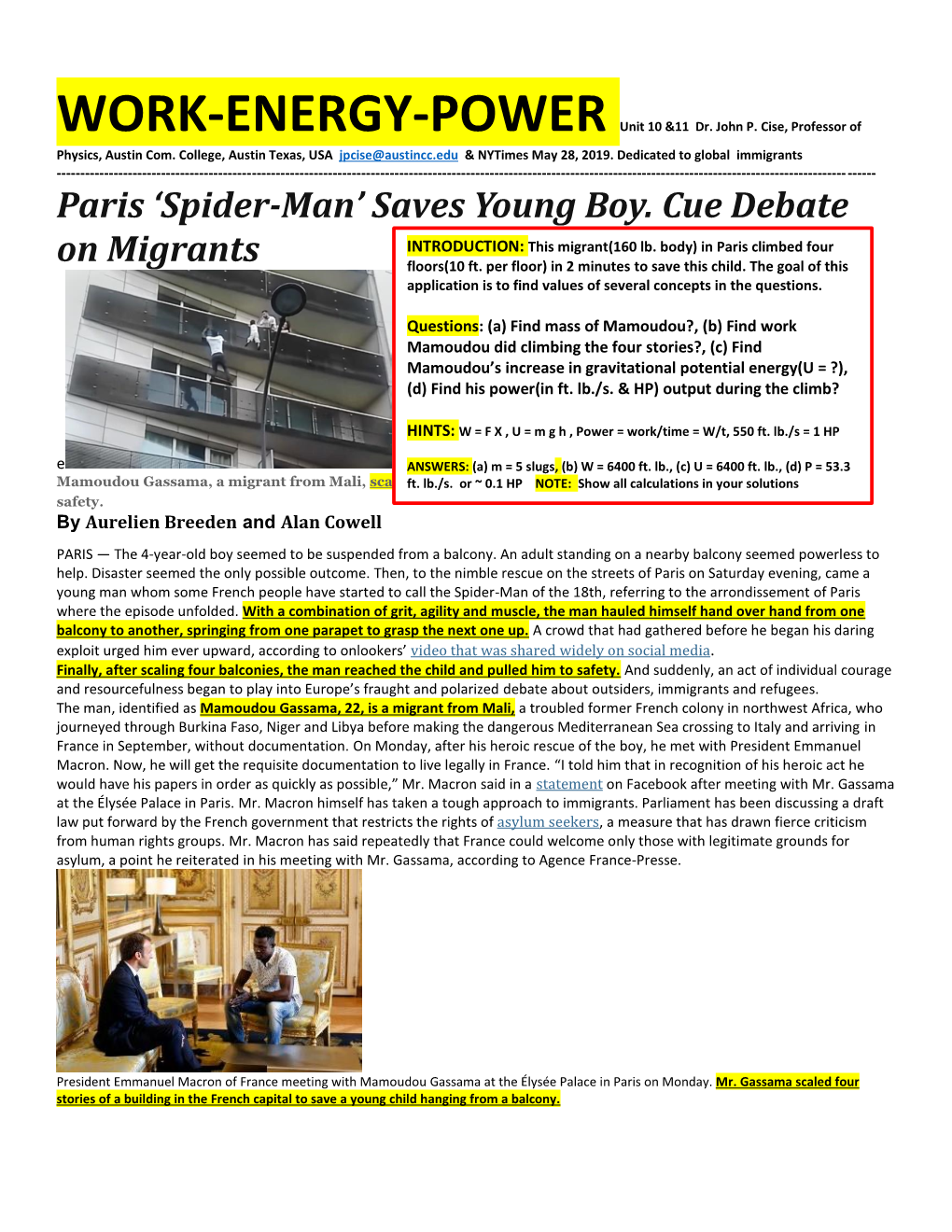 Paris 'Spider-Man' Saves Young Boy. Cue Debate on Migrants