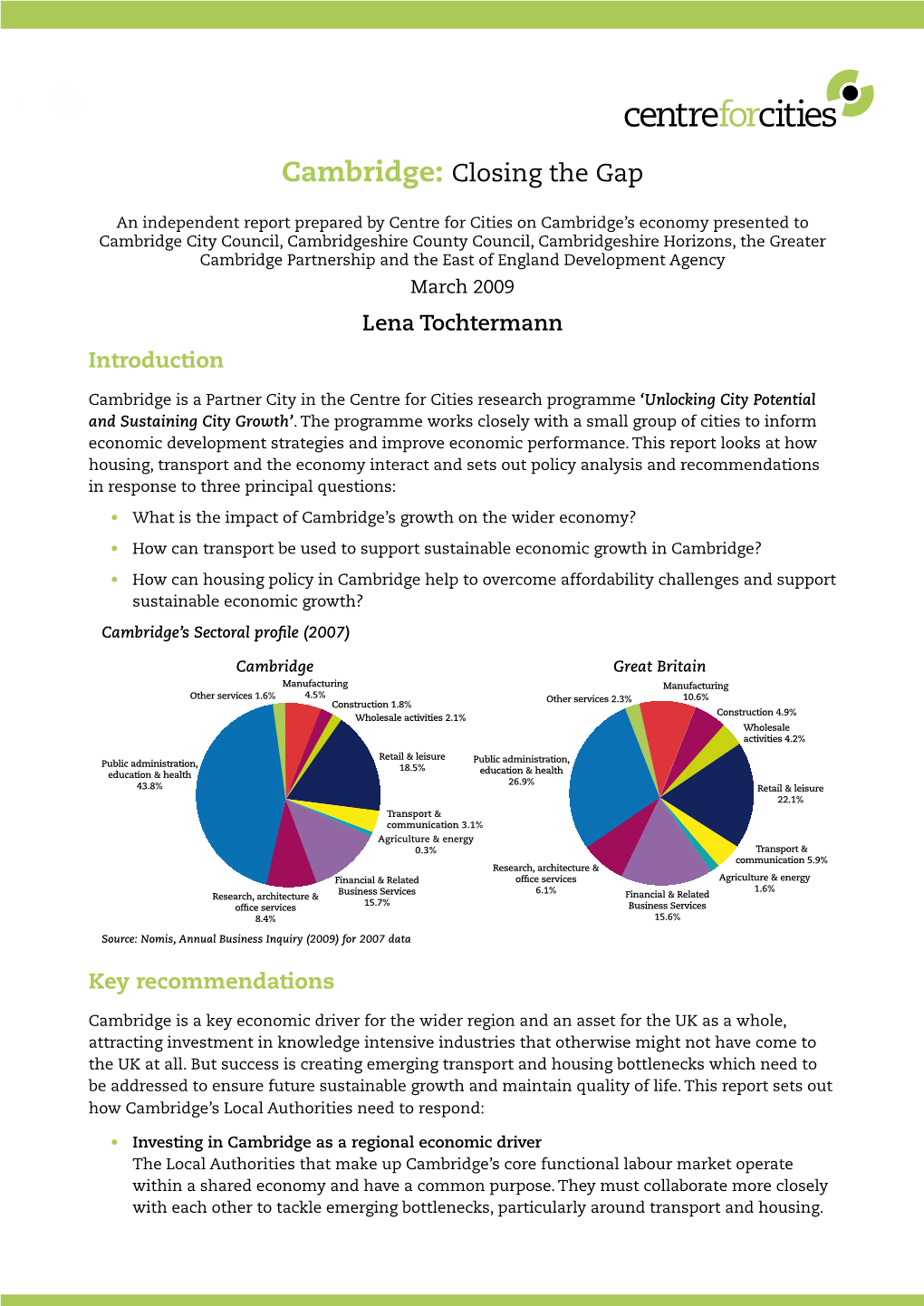 Cambridge: Closing the Gap