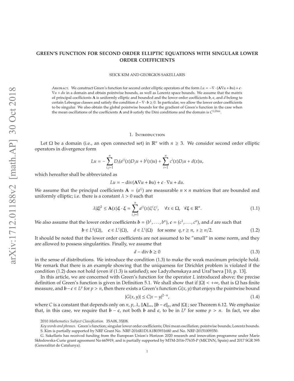 Arxiv:1712.01188V2 [Math.AP]