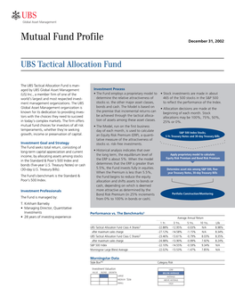 Mutual Fund Profile December 31, 2002