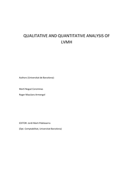 Qualitative and Quantitative Analysis of Lvmh