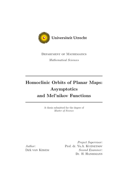Homoclinic Orbits of Planar Maps: Asymptotics and Mel’Nikov Functions