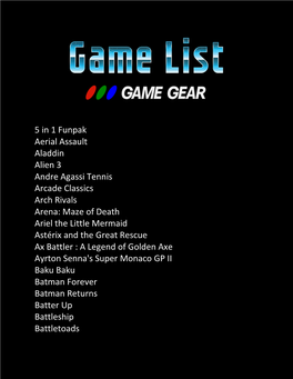 Sega Gamegear (Pdf)