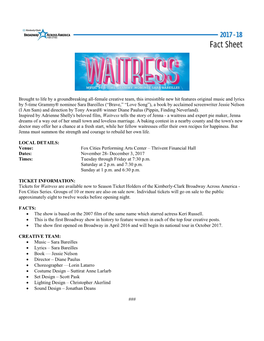 Waitress Fact Sheet 20170313162903