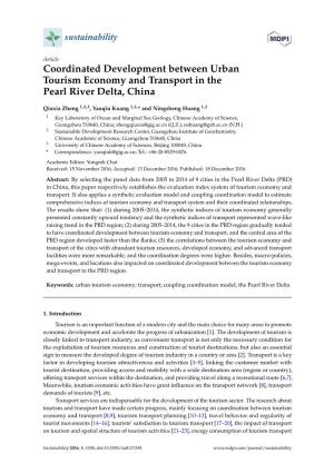 Coordinated Development Between Urban Tourism Economy and Transport in the Pearl River Delta, China