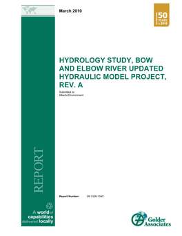 Hydrology Study, Bow and Elbow River Updated Hydraulic Model Project, Rev