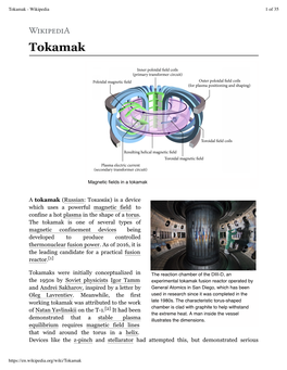 Tokamak - Wikipedia 1 of 35