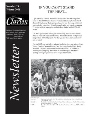 Winter 2005 Clarion Workshop Newsletter