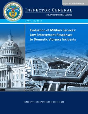 Evaluation of Military Services' Law Enforcement Responses To