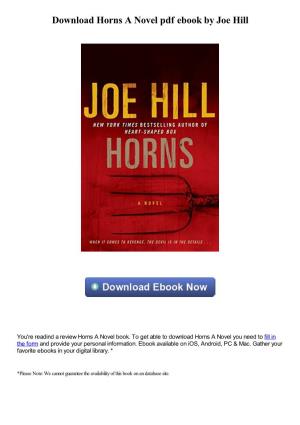 Download Horns a Novel Pdf Ebook by Joe Hill