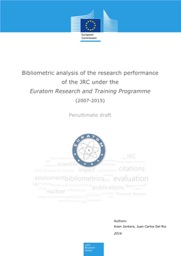 Bibliometric Analysis of the Research Performance of the JRC Under the Euratom Research and Training Programme (2007-2015)