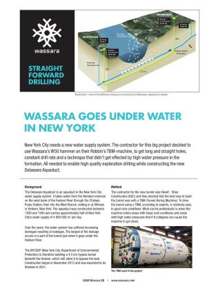 Wassara Goes Under Water in New York
