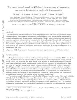 Thermomechanical Model for Niti-Based Shape Memory Alloys Including R-Phase and Material Anisotropy Under Multi-Axial Loadings