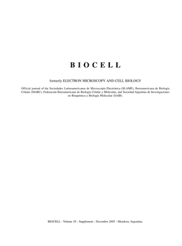 BIOCELL - Volume 29 - Supplement - December 2005 - Mendoza, Argentina