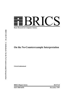 On the No-Counterexample Interpretation Basic Research in Computer Science