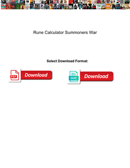 Rune Calculator Summoners War
