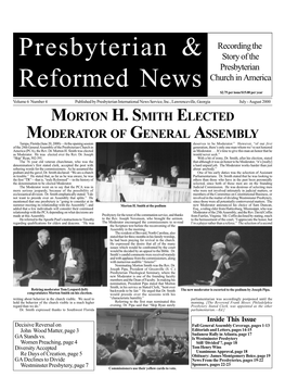 Morton H. Smith Elected Moderator of General