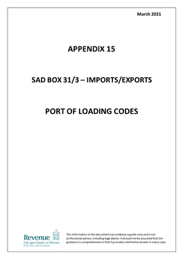 Sad Box 31/3 – Imports/Exports