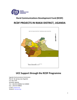 Rcdf Projects in Rakai District, Uganda