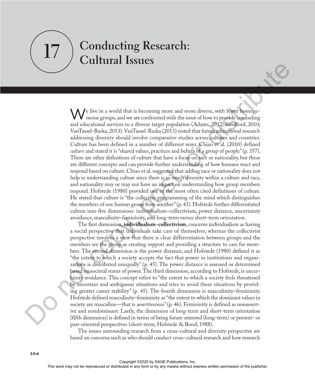 Chapter 17: Conducting Research: Cultural Issues