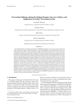 Nowcasting Challenges During the Beijing Olympics: Successes, Failures, and Implications for Future Nowcasting Systems