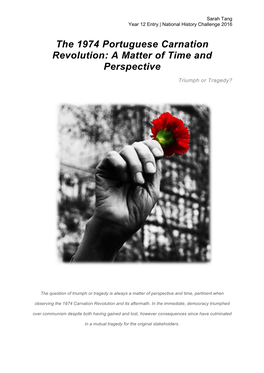 The 1974 Portuguese Carnation Revolution: a Matter of Time and Perspective