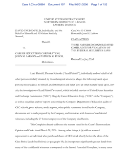 Case 1:03-Cv-08884 Document 107 Filed 05/01/2006 Page 1 of 152