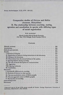 Comparative Studies of Dictyna and Mallos (Araneae, Dictynidae) II