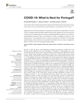 COVID-19: What Is Next for Portugal?