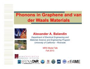 Phonons in Graphene and Van Der Waals Materials