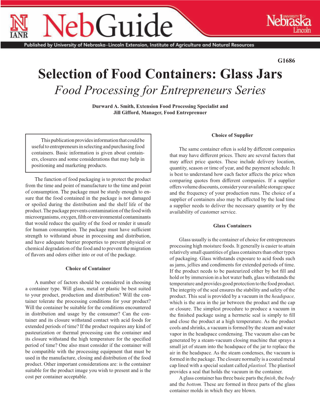 Glass Jars Food Processing for Entrepreneurs Series