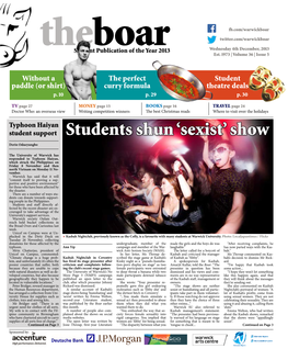 Students Shun ‘Sexist’ Show