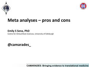 Meta Analyses – Pros and Cons