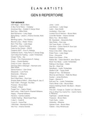 Gen 8 Repertoire