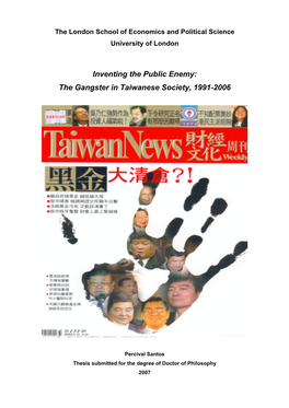 The Gangster in Taiwanese Society, 1991-2006